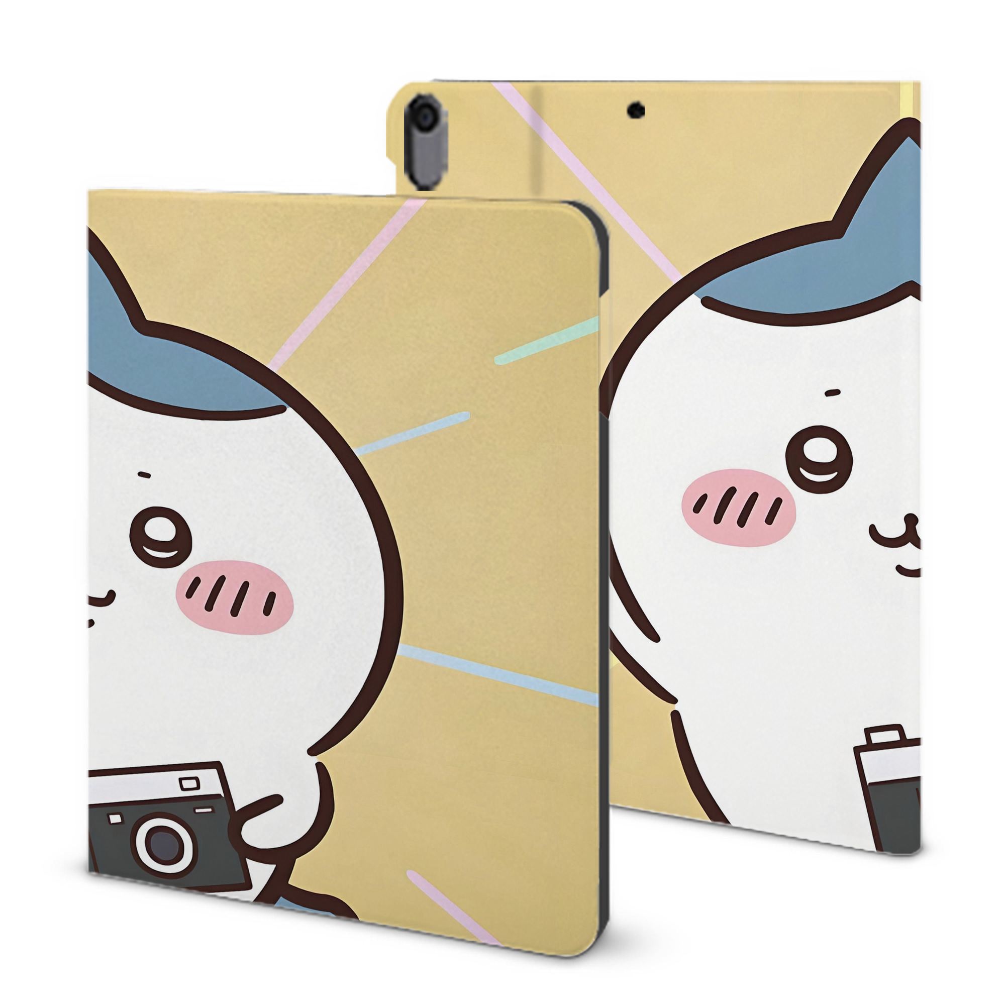 （画像用） ちいかわ Chii-kawa IPad ケース ブック型 PUレザー TPU 耐衝撃 軽量 薄型 ペン収納なし 全面保護 IPad 各モデル対応